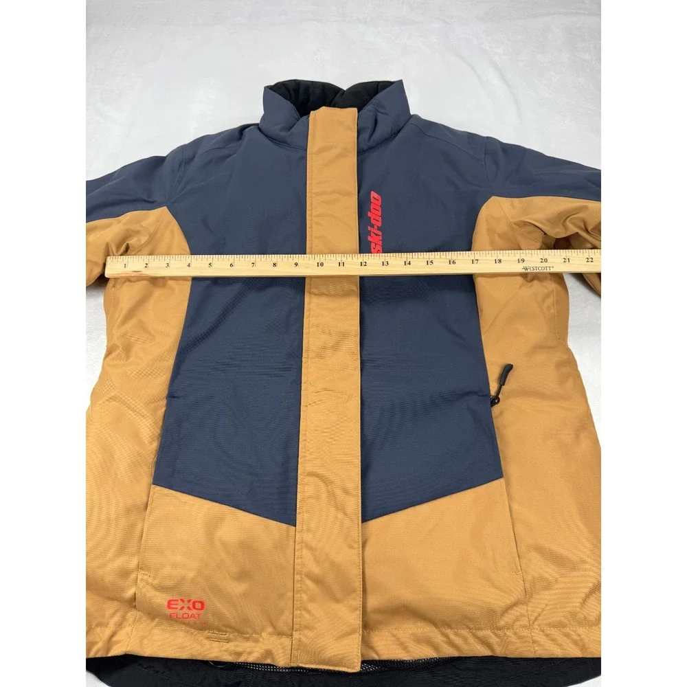 Ski-Doo Vasa jacket Women's Medium Dark Gray Tan Long Sleeve‎ Full Zip Outdoor